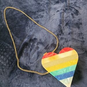 Colorful Heart-Shaped Pendant Necklace